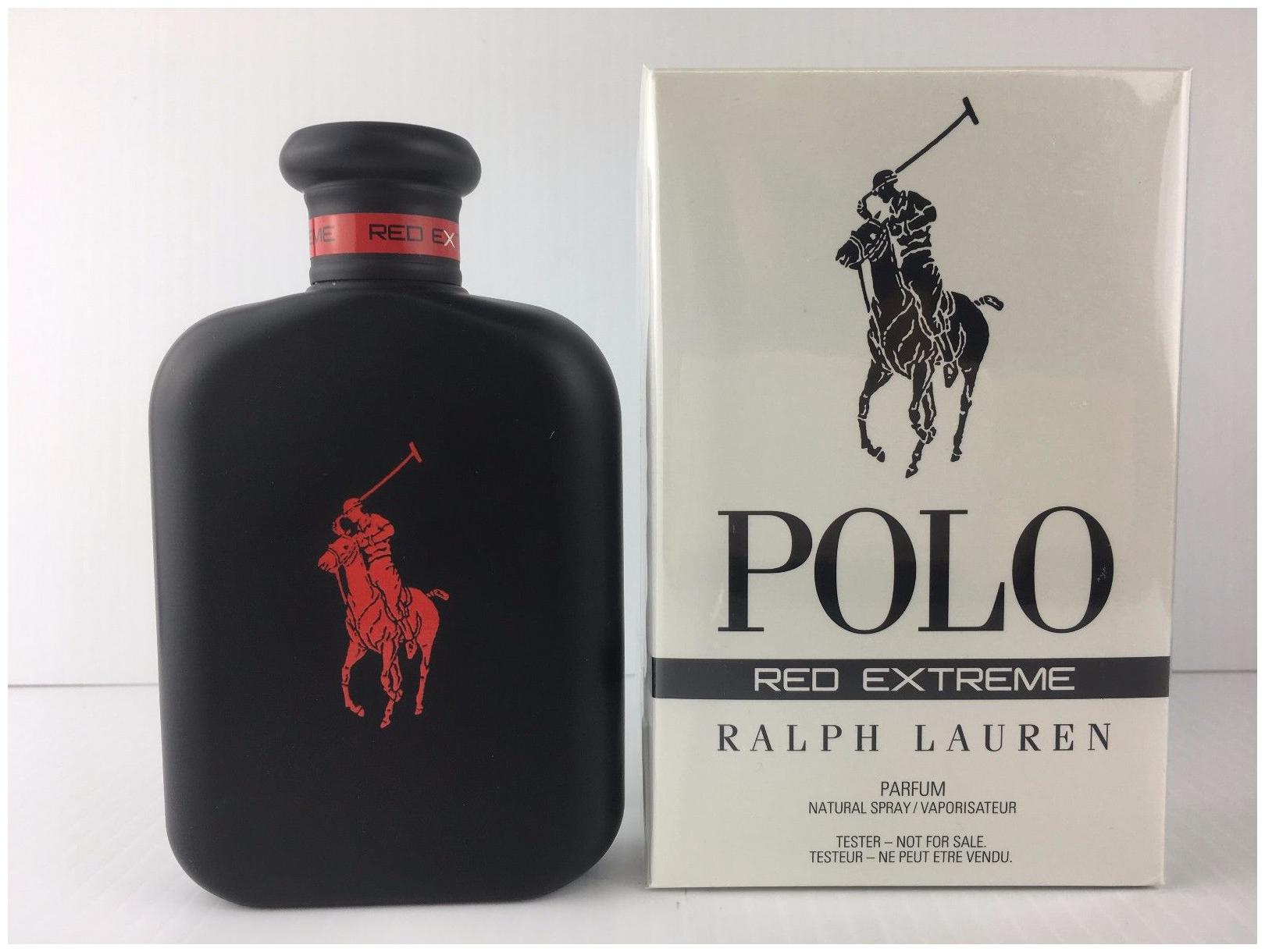 

WHITE TESTER BOX - POLO RED EXTREME Ralph Lauren Men 4 2 OZ Parfum Spray NEW