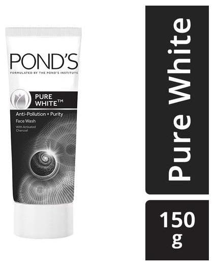

Ponds Pure White Anti Pollution Activated Charcoal Face Wash 150 g