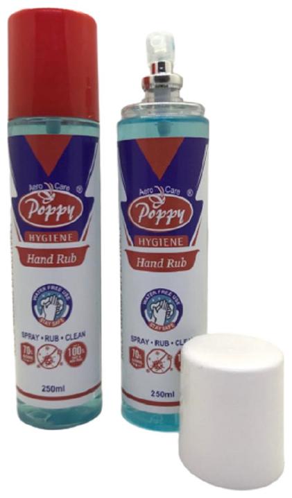 

Poppy - 70 Alcohol Based Hygiene Hand Rub Sanitizer -250ml (Pack of 2)