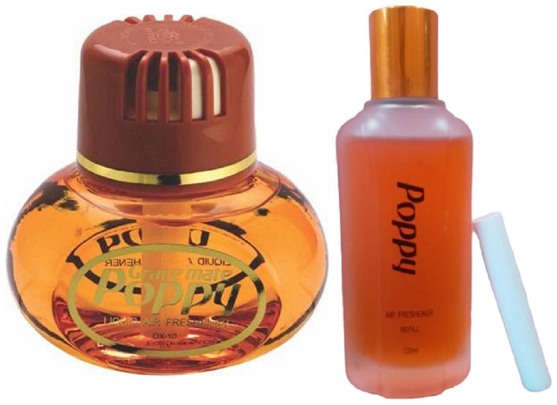 

Poppy Gardenia Car Perfume (150ml) and Refill (120ml) Liquid Air Freshener (Pack 2)