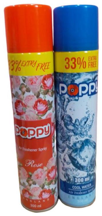 

Poppy New Premium ROSE And COOL APPLE Air Freshener 300 ml (Pack of 2)
