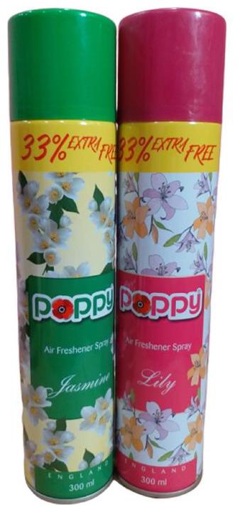 

Poppy New Premium JASMINE And LILY Air Freshener 300 ml (Pack of 2)