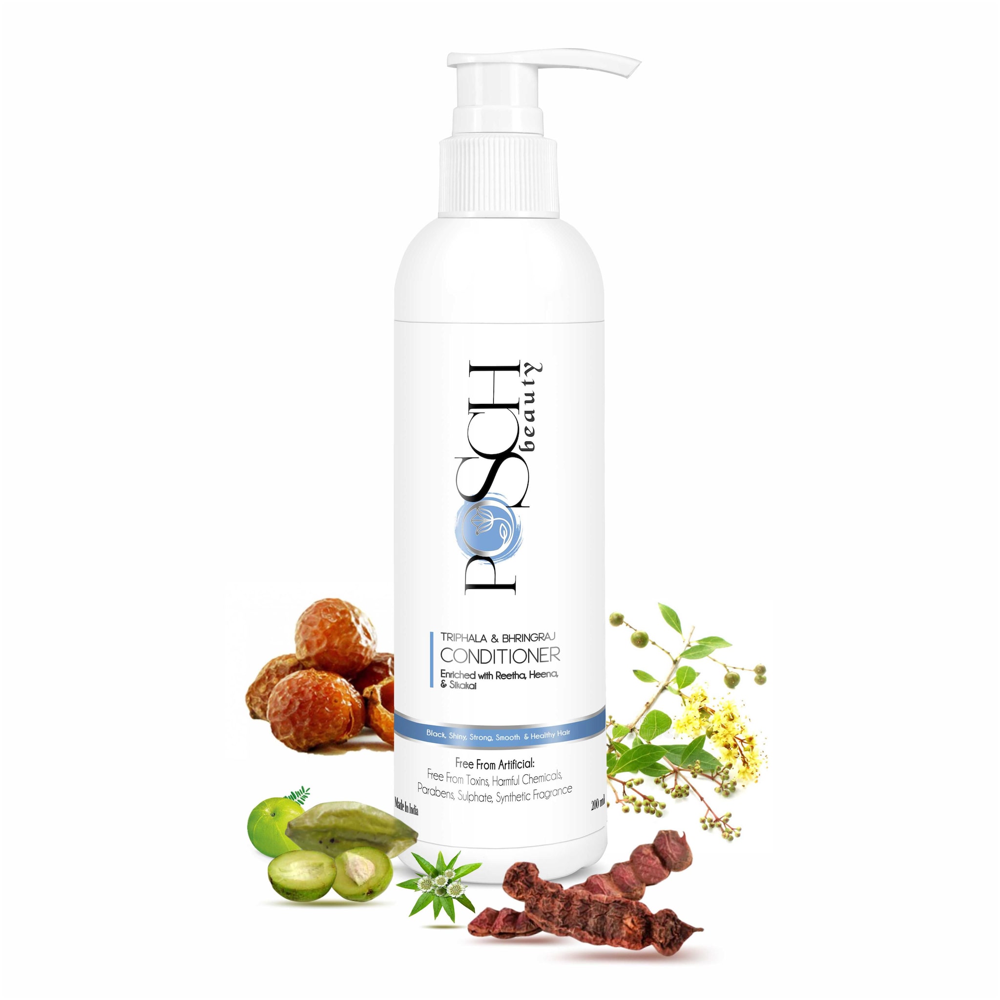 

Posch Triphala Bhringraj Conditioner With Reetha Heena Sikakai (200ml)
