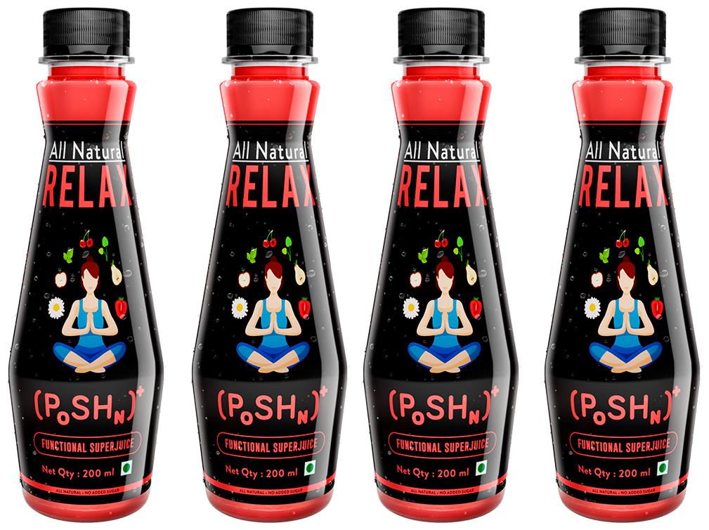 

Poshn All Natural Juice Fruit Drinks - Relax (Pack Of 4)