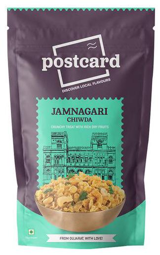 

PostCard Jamnagari Chiwda - Gujarati Wheatflakes Dryfruit Mixture 120 g