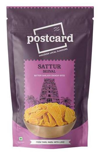 

PostCard Sattur Seeval - Crunchy Buttery Ribbon Chips 90 g