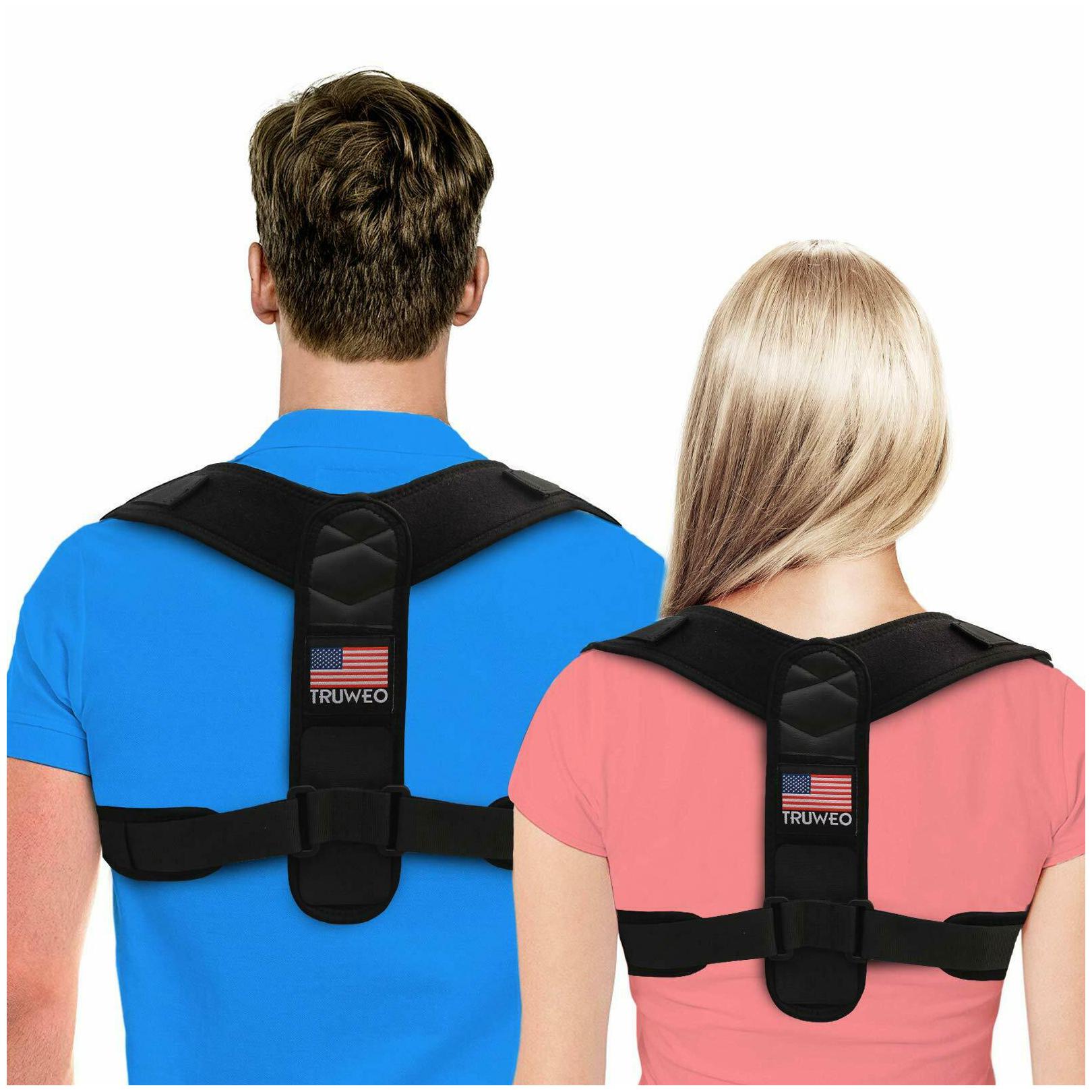 

Posture Corrector Adjustable Upper Back Brace For Support Providing Pain Relief