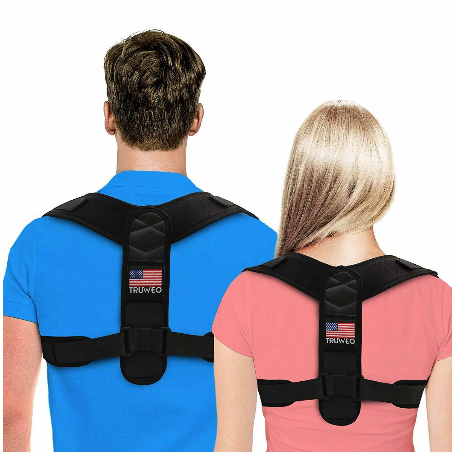 

Posture Corrector For Men And Women Adjustable Upper Back Brace Pain Relief