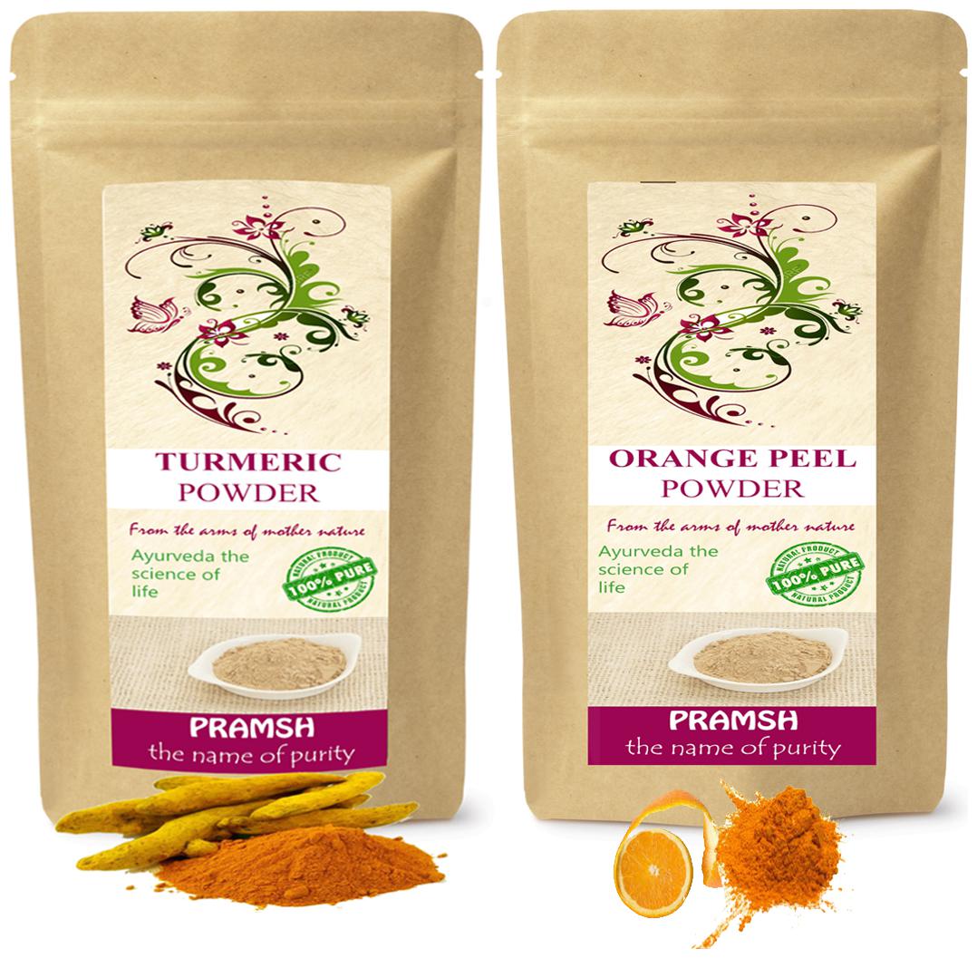

Pramsh Traders Premium Quality Kasturi Turmeric 200g Orange 300g Powder Combo (Pack of 2)