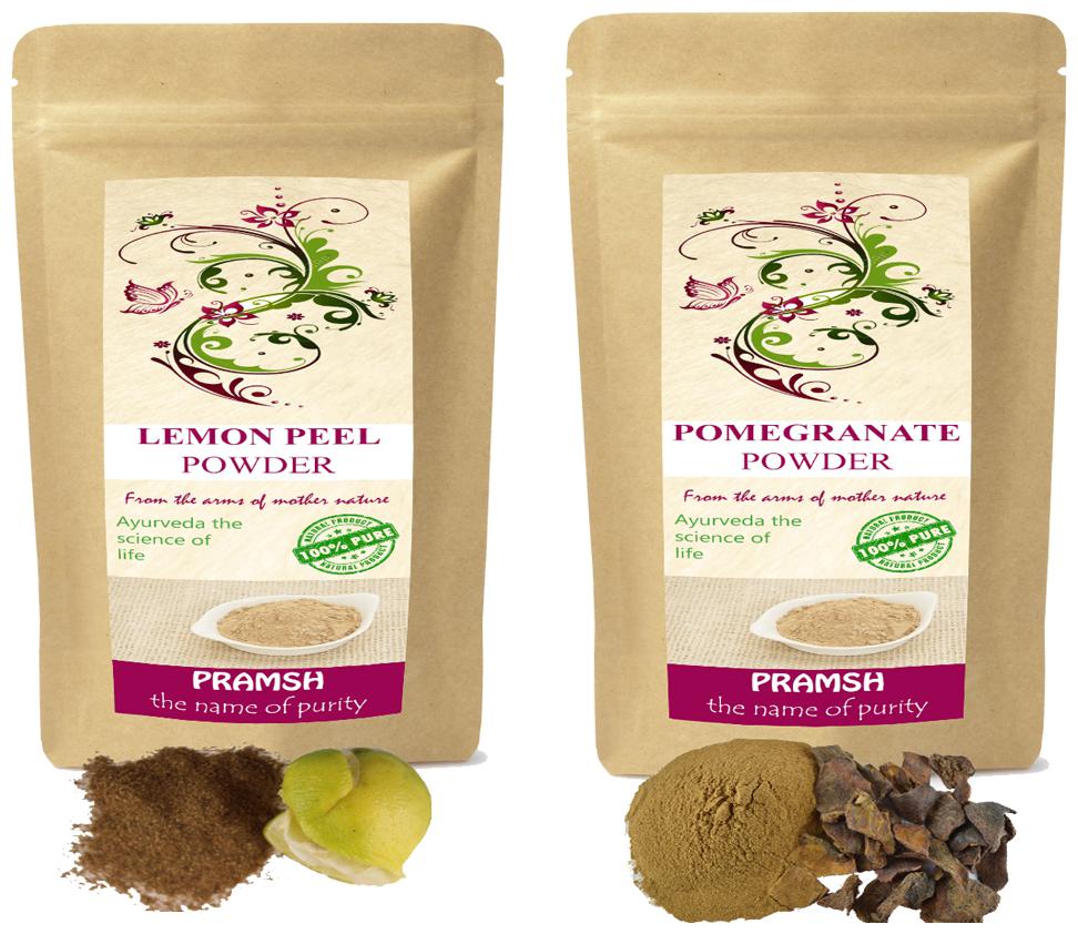 

Pramsh Traders Premium Quality Pomegranate Peel 300g Lemon 300g Powder Combo