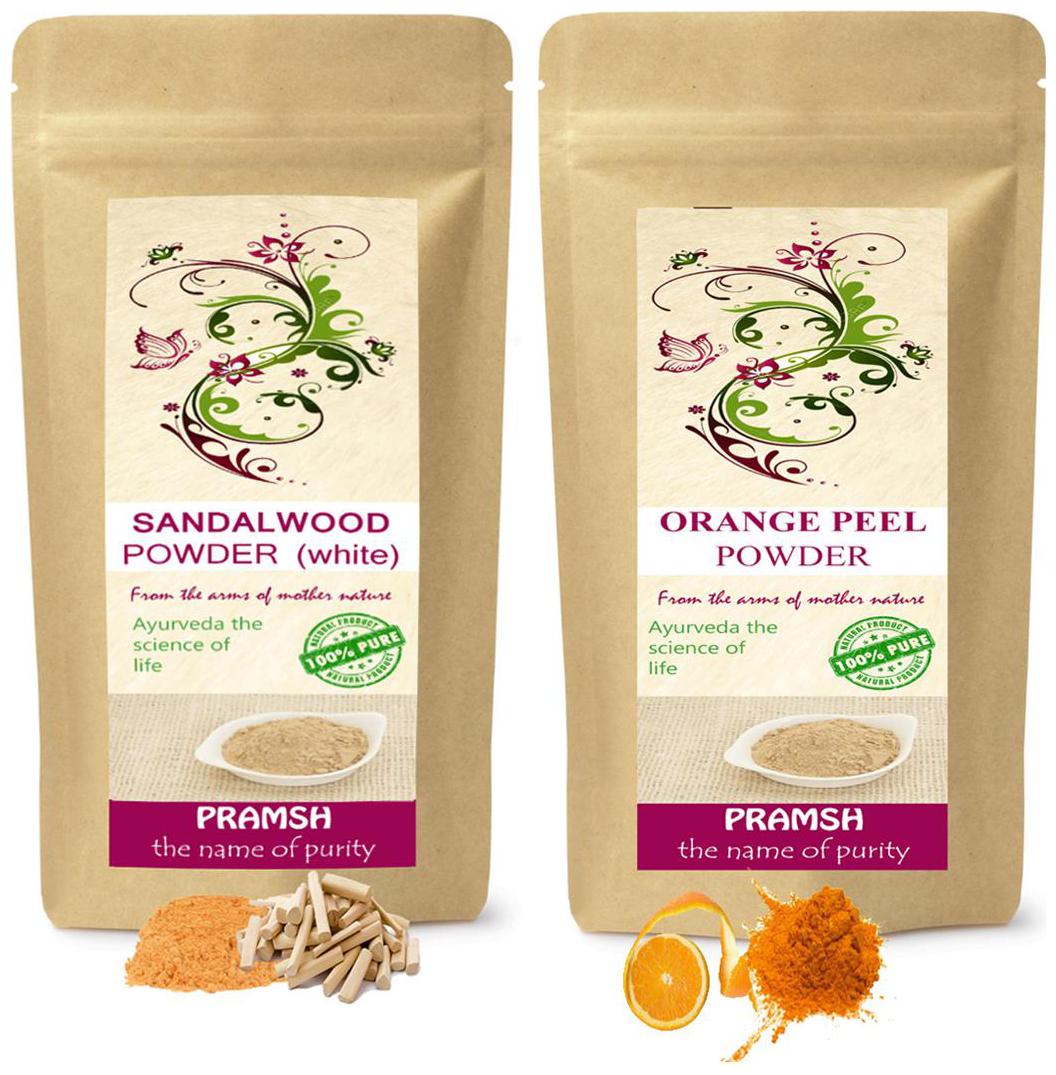 

Pramsh Traders Premium Quality White Sandalwood 100g Orange 400g Powder Combo