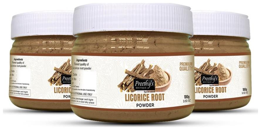 

Preethy s Boutique Licorice root powder 100g each (Pack of 3)