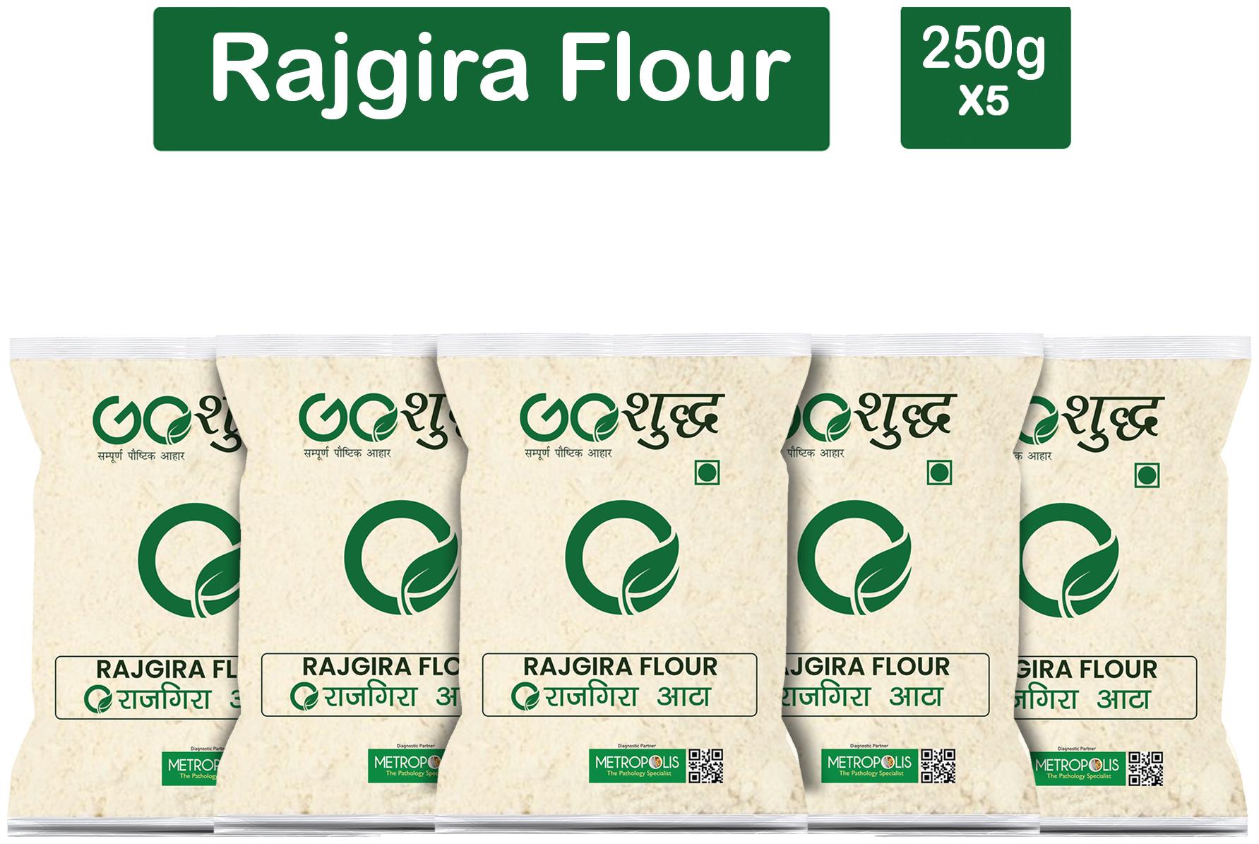 

Goshudh Premium Quality Rajgira Atta Amarnath Flour 250g (Pack Of 5)