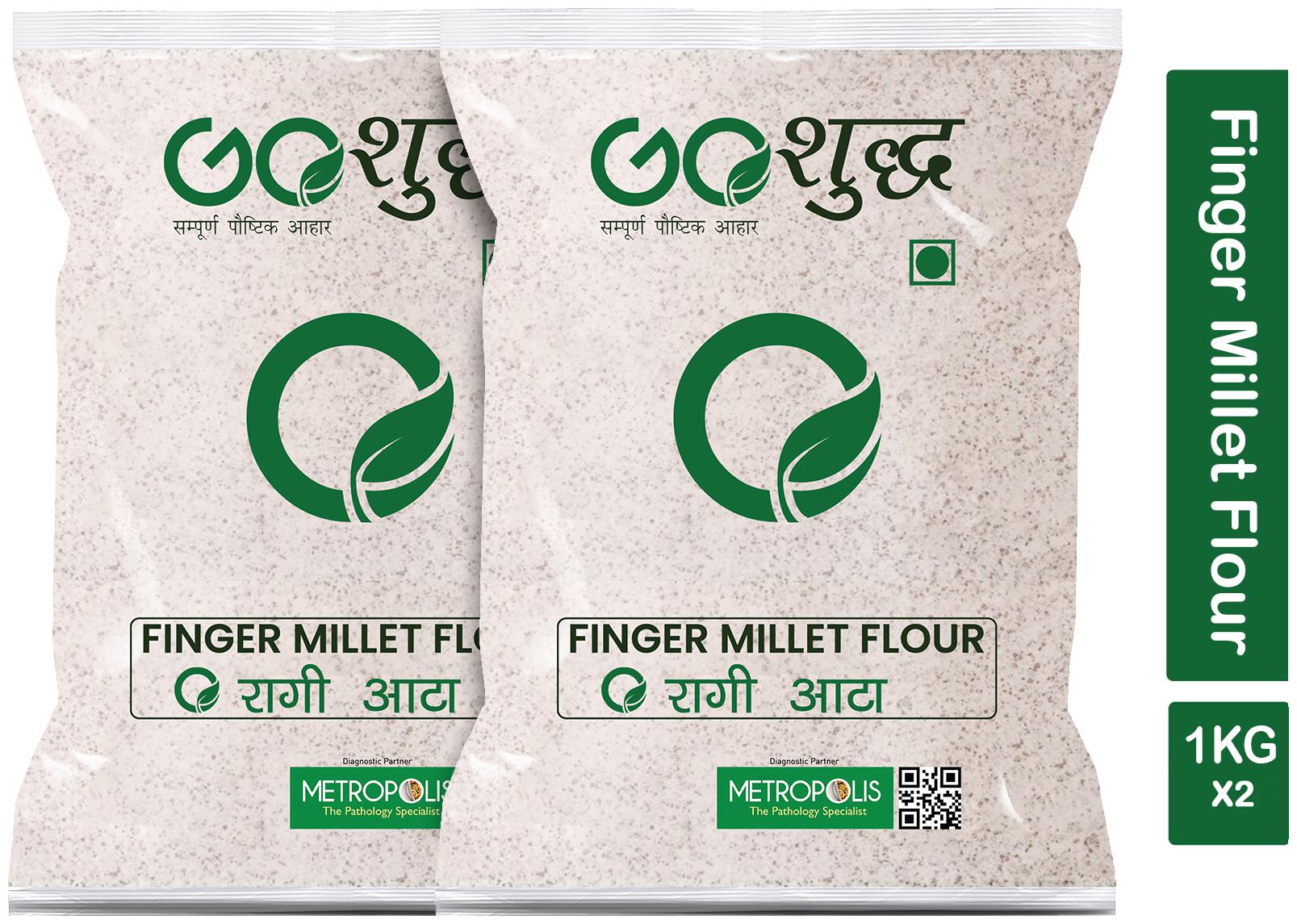 

Goshudh Premium Quality Ragi Atta Finger Millet Flour 1Kg (Pack Of 2)
