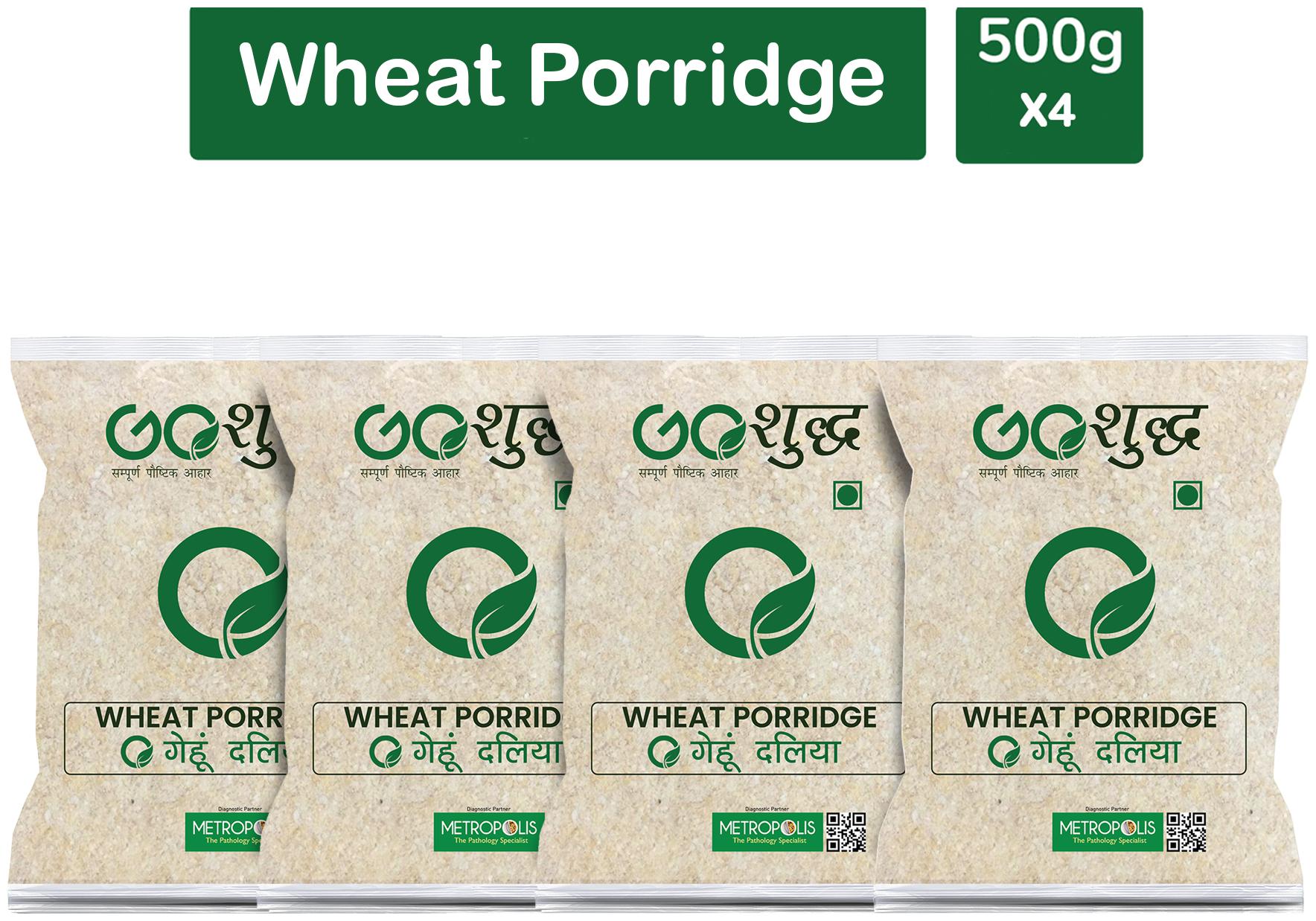 

Goshudh Premium Quality Gehun Daliya Wheat Porridge 500g (Pack Of 4)