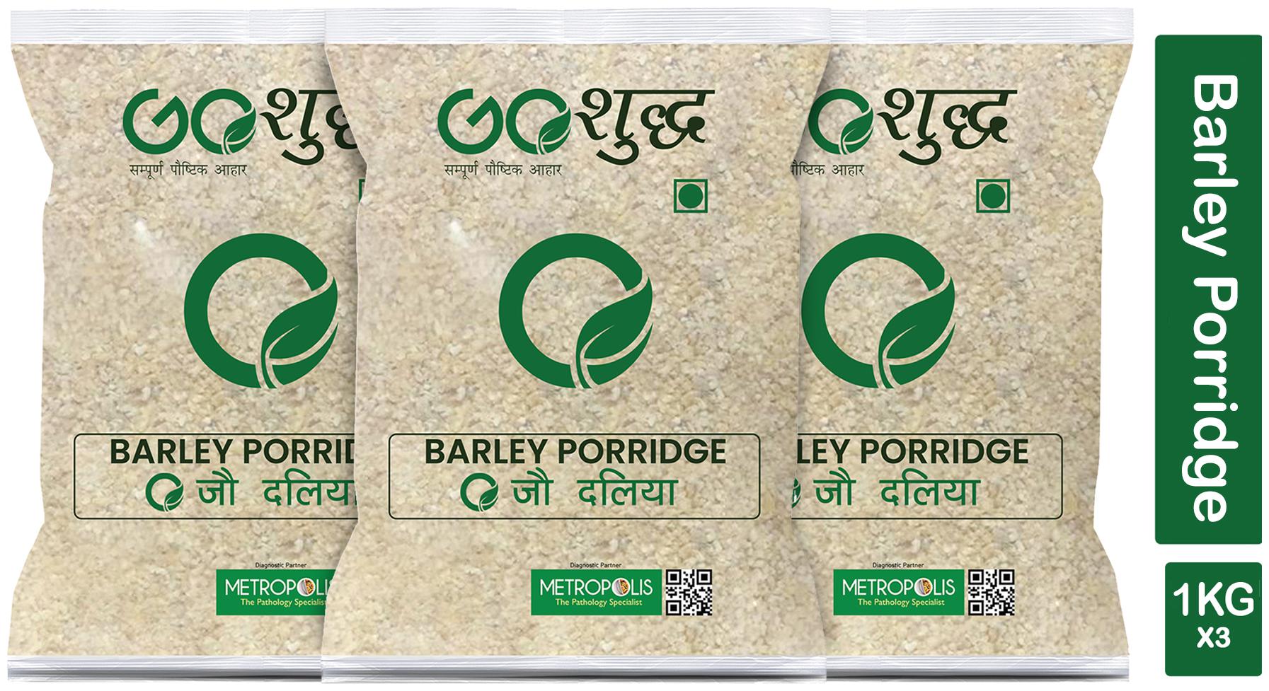 

Goshudh Premium Quality Jau Daliya Barley Porridge 1Kg (Pack Of 3)
