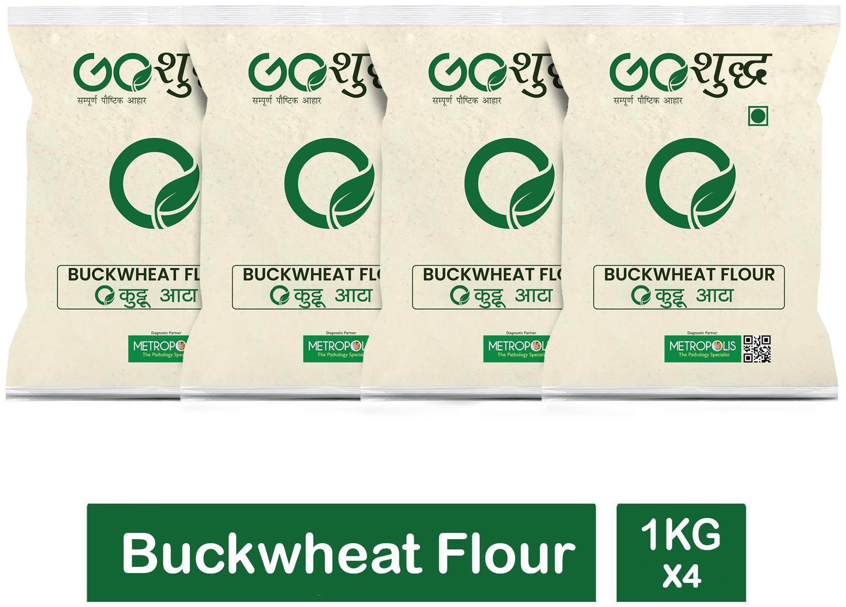 

Goshudh Premium Quality Kuttu Atta Buckwheat Flour 1Kg (Pack Of 4)