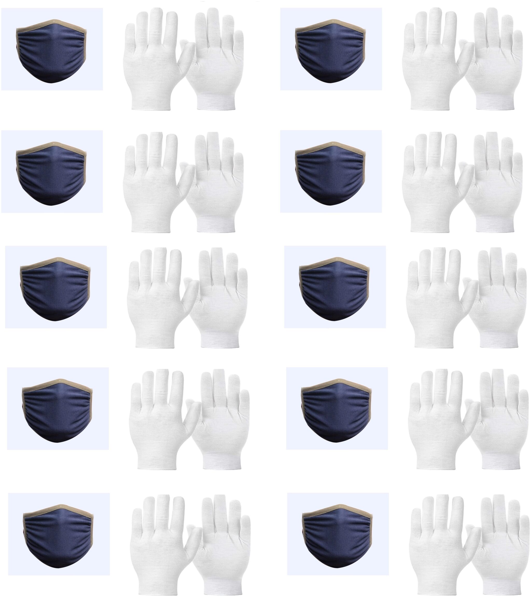 

Premsha Combo Of Cotton Mask(10 pcs) And Cotton Gloves (10 Pair)