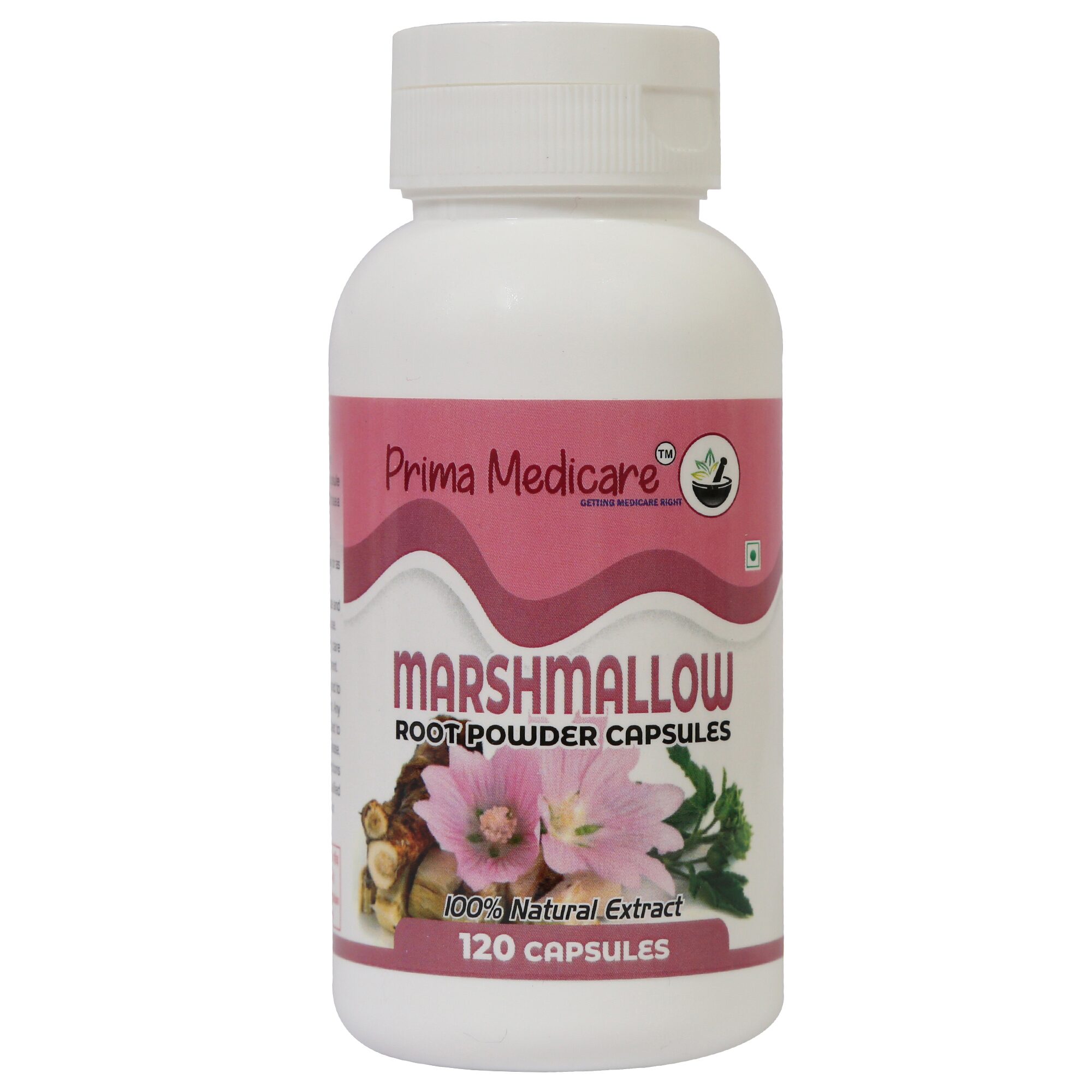 

Prima Medicare 100 Natural Marshmallow Extract Capsules (120 Capsules)