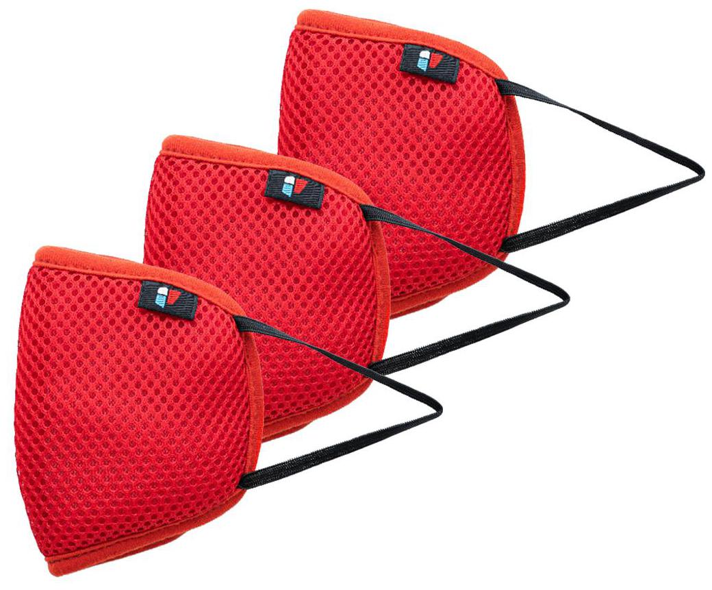 

Priority Anti Pollution Activate 6 Ply Mask Red (Pack of 3)
