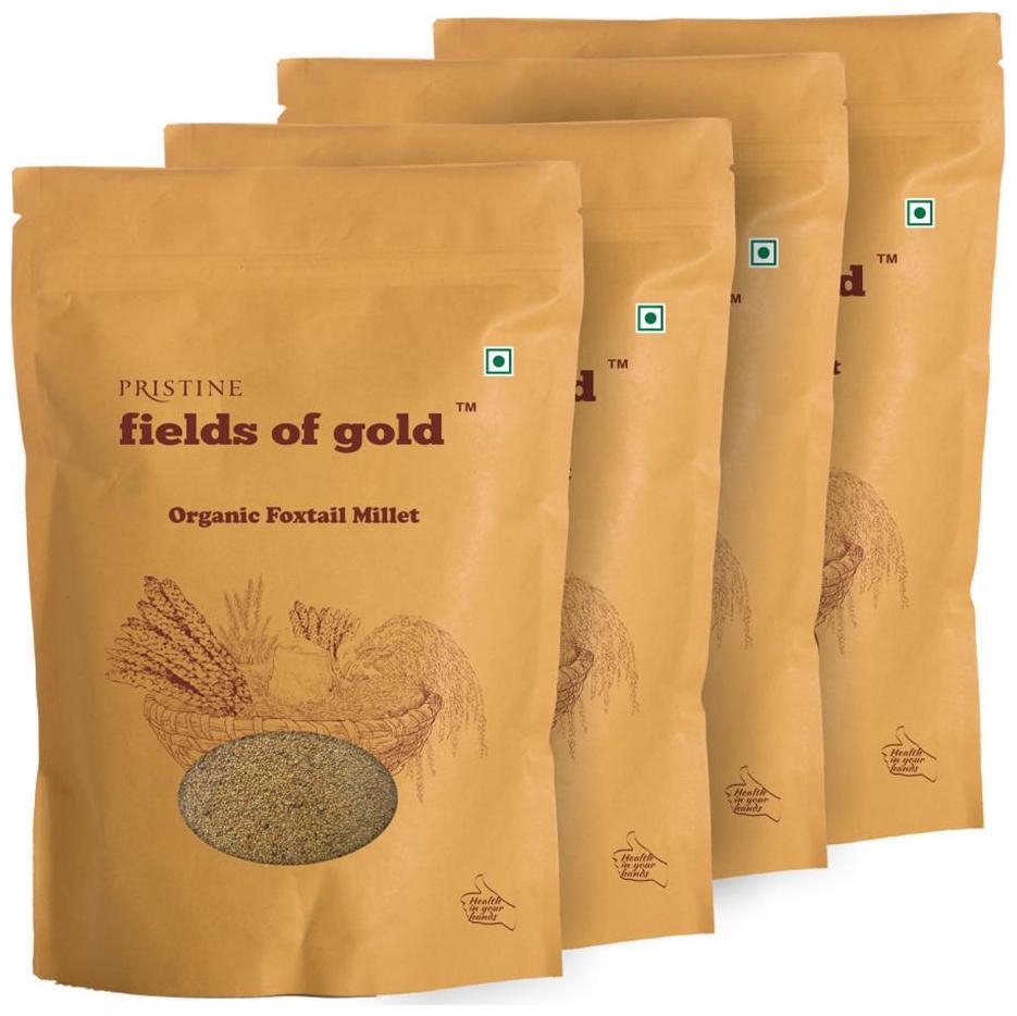 

Pristine Fields of Gold Organic Foxtail Millet 500g(Pack of 4)