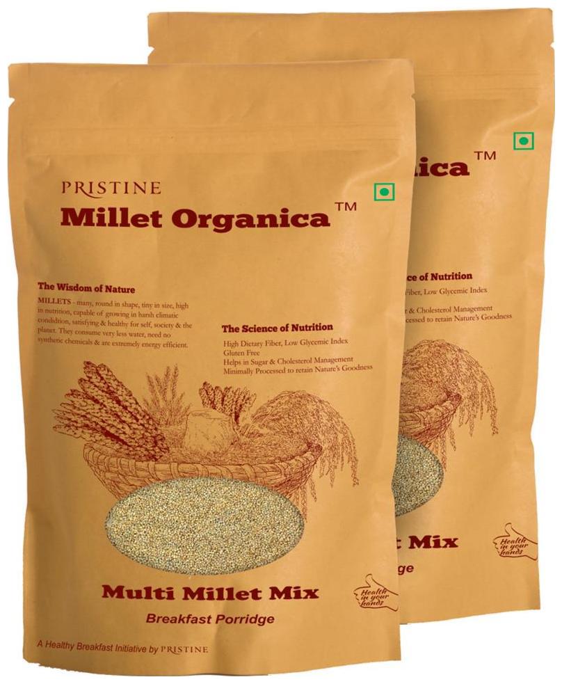 

Pristine Millet Organica - Multi Millet Mix -Breakfast Porridge 1 kg(Pack of 2)