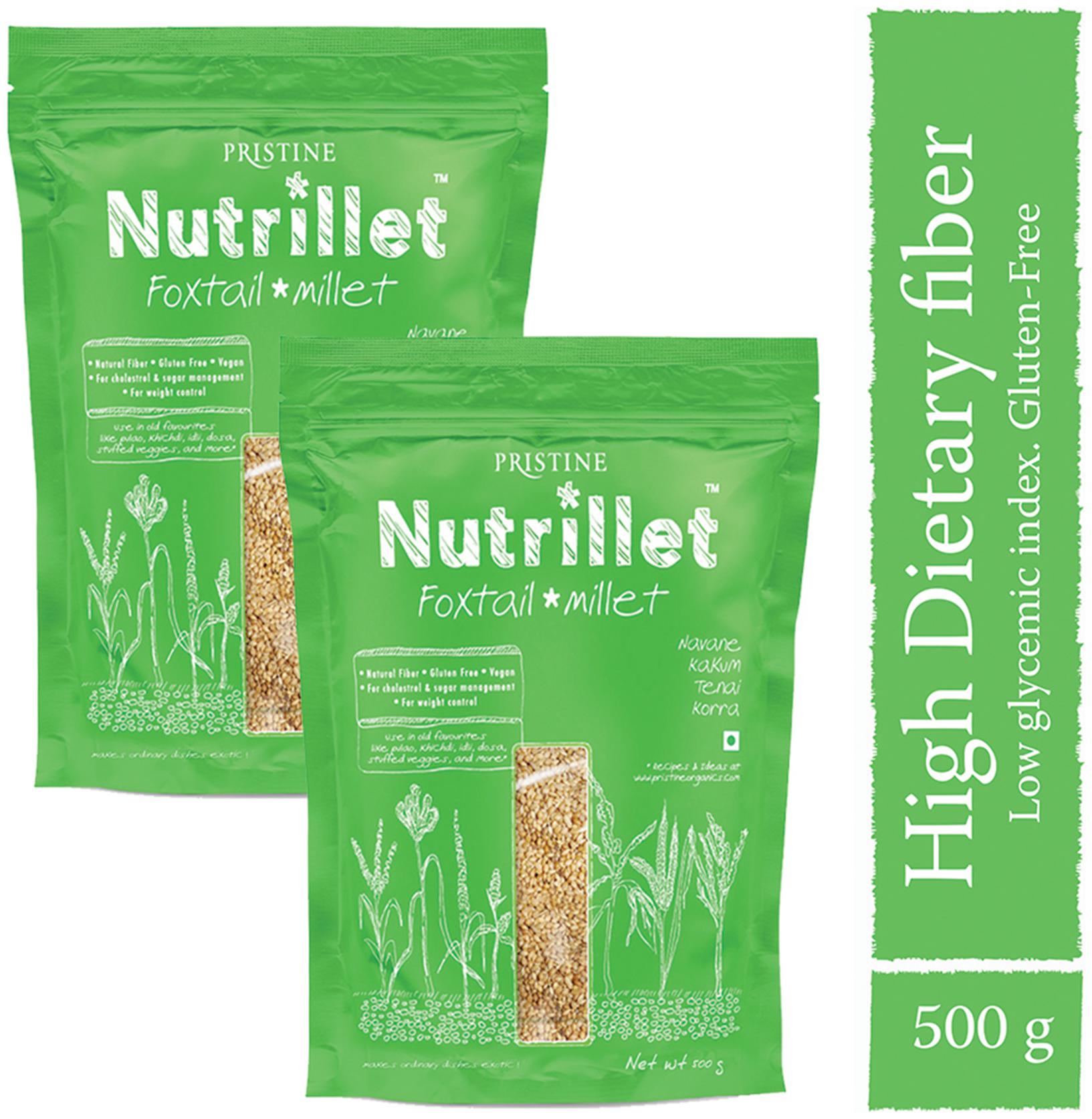 

Pristine Nutrillet Foxtail Millet 500 g (Pack of 2)