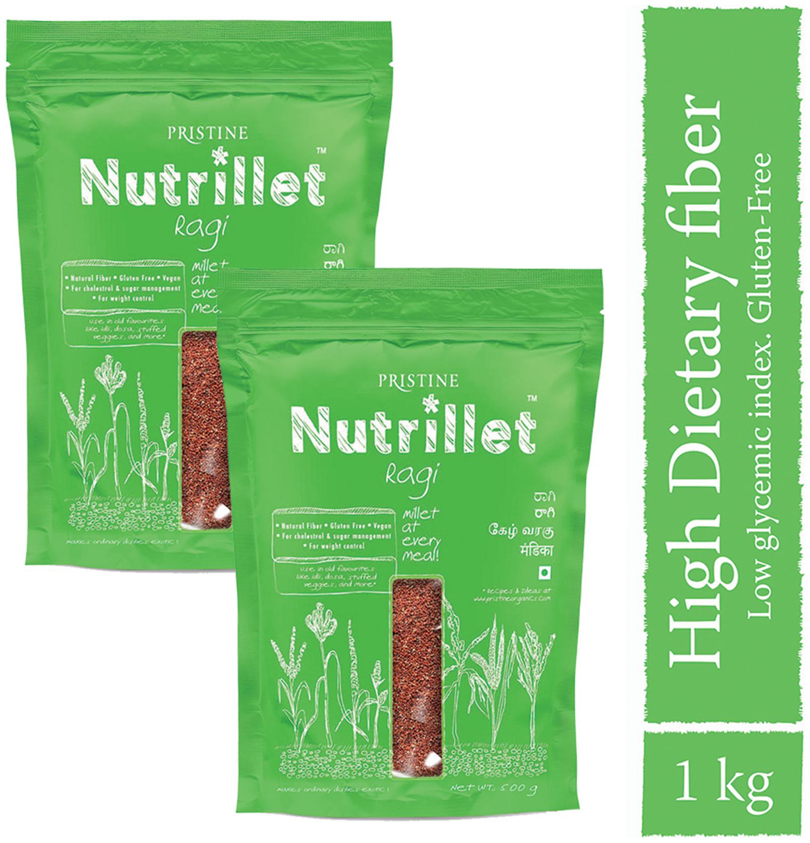 

PRISTINE Nutrillet Ragi 1kg (Pack of 2)