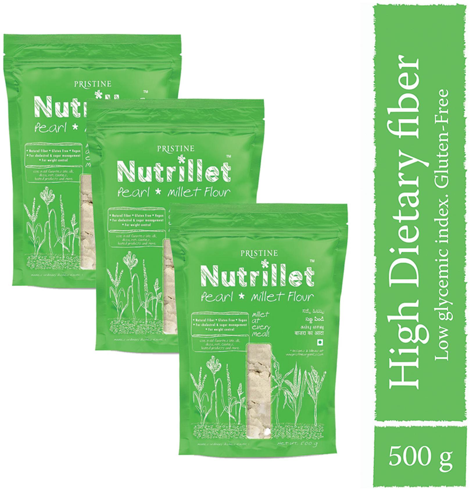 

PRISTINE Nutrillet Pearl Millet Flour500g (Pack of 3)