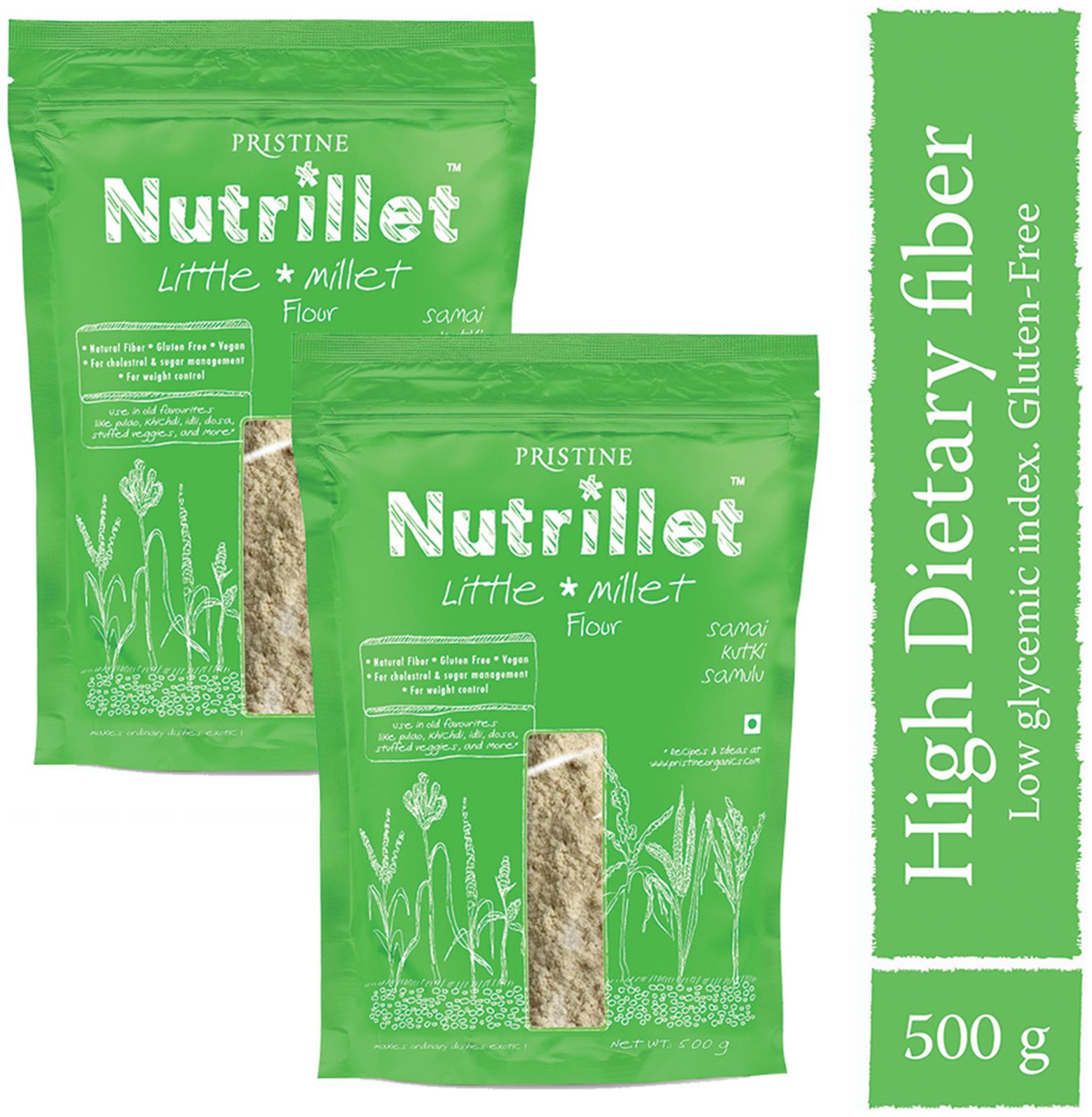 

PRISTINE Nutrillet Little Millet Flour 500 g (Pack of 2)