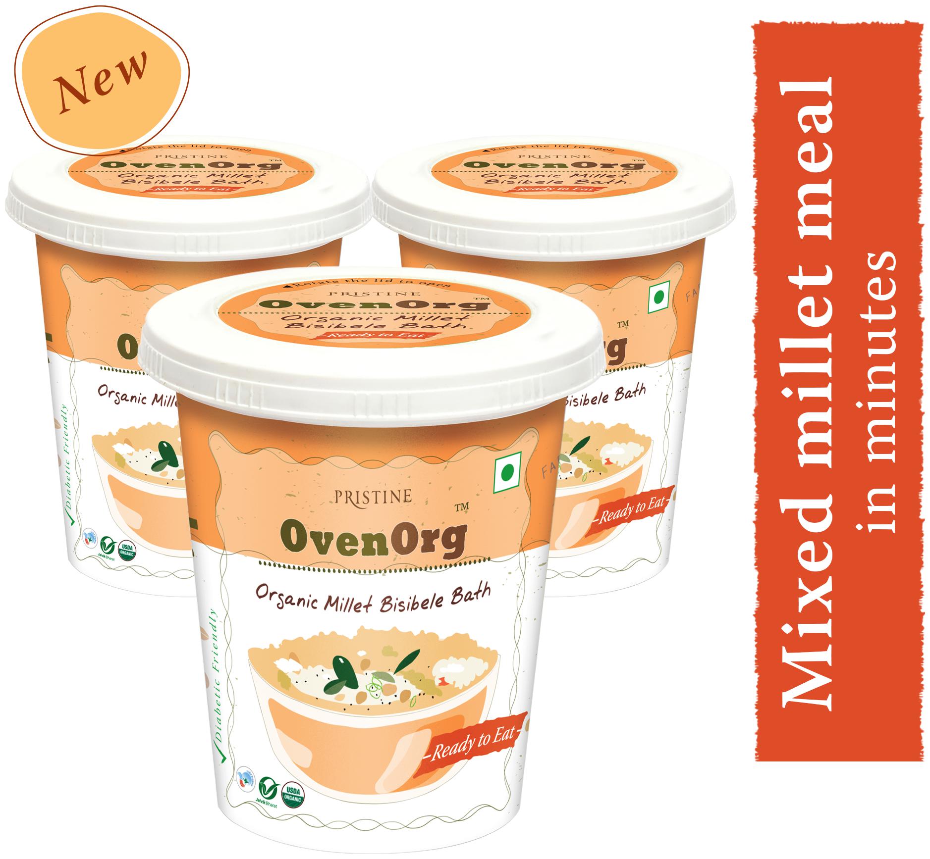 

Pristine OvenOrg Organic Millet Bisibele Bath 80g (Pack of 3)