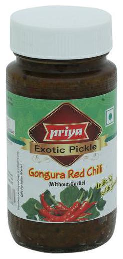

Priya Pickle - Gongura Red Chilli (Without Garlic) 300 g