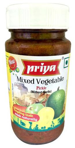 

Priya Pickle - Mixed Vegetable (Without Garlic) 300 g