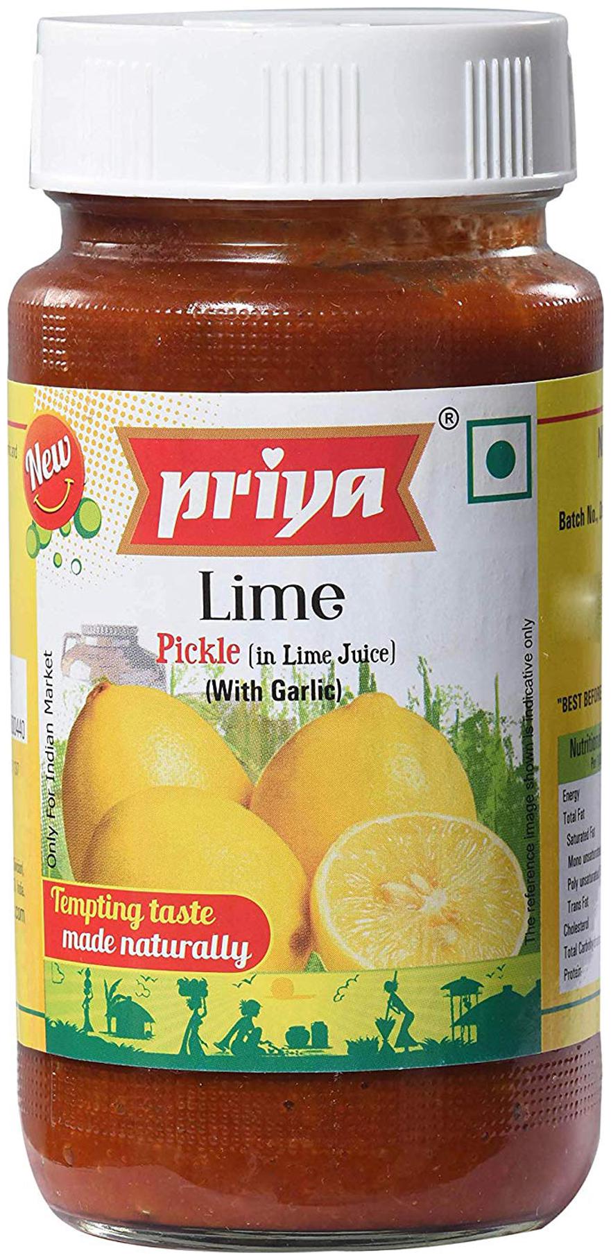 

Priya Pickle - Lime (Without Garlic) 300 g