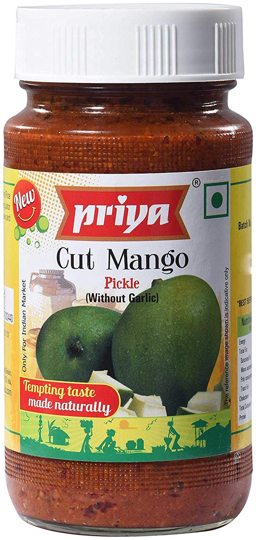 

Priya Pickle - Cut Mango (Without Garlic) 300 g