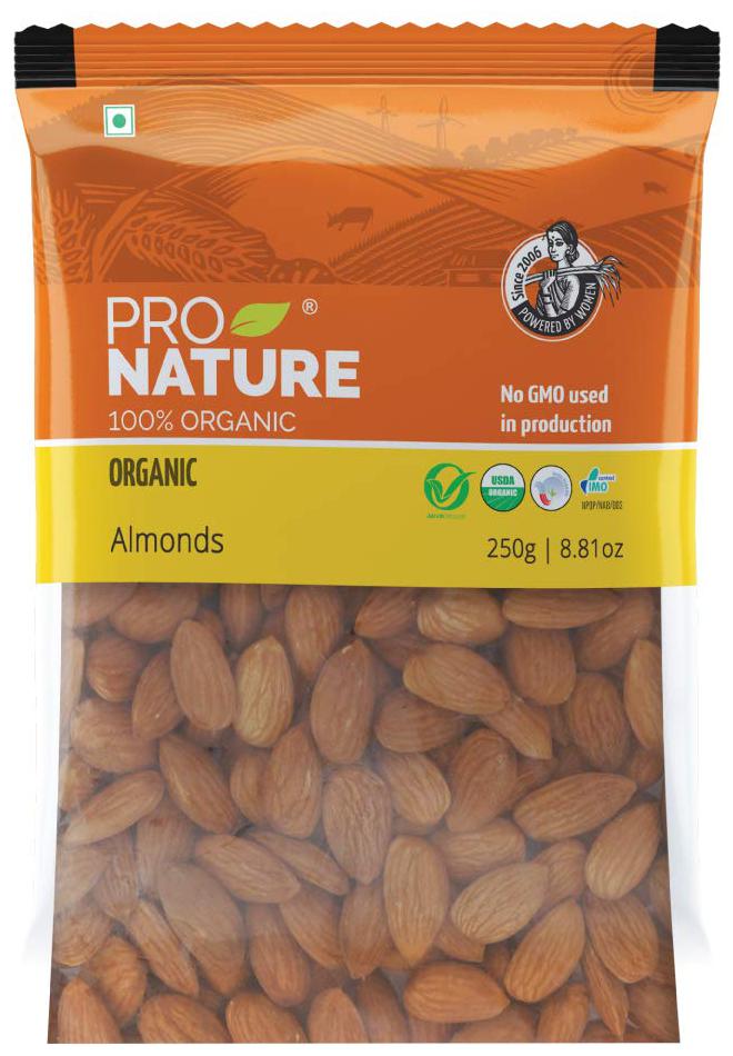 

Pro Nature 100 Organic Almonds 250g (Pack of 1)