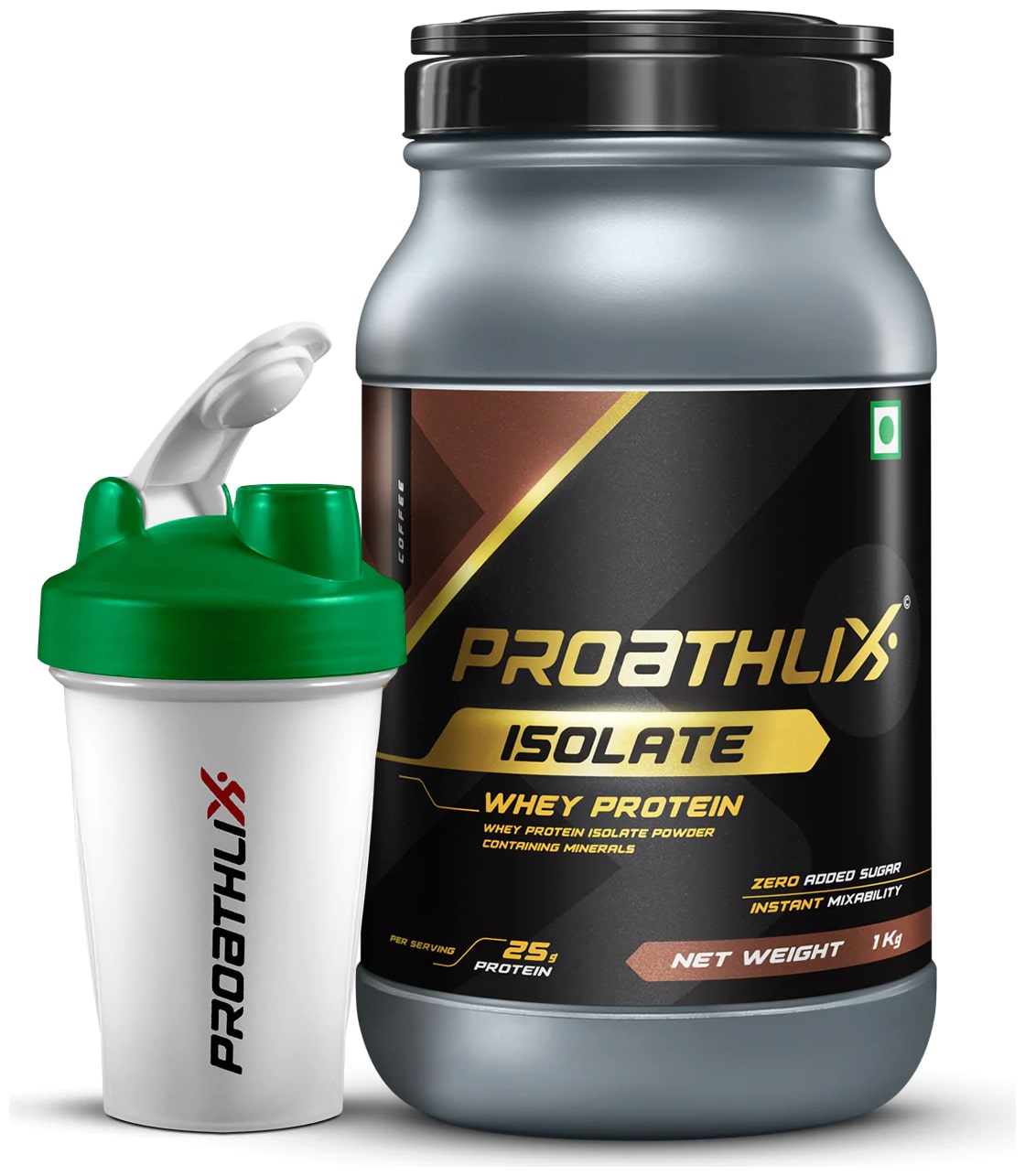 

Proathlix Whey Isolate Protein Powder With Digestive Enzyme (Coffee Flavour 2 2 lbs 1 kg) (Free Shaker)