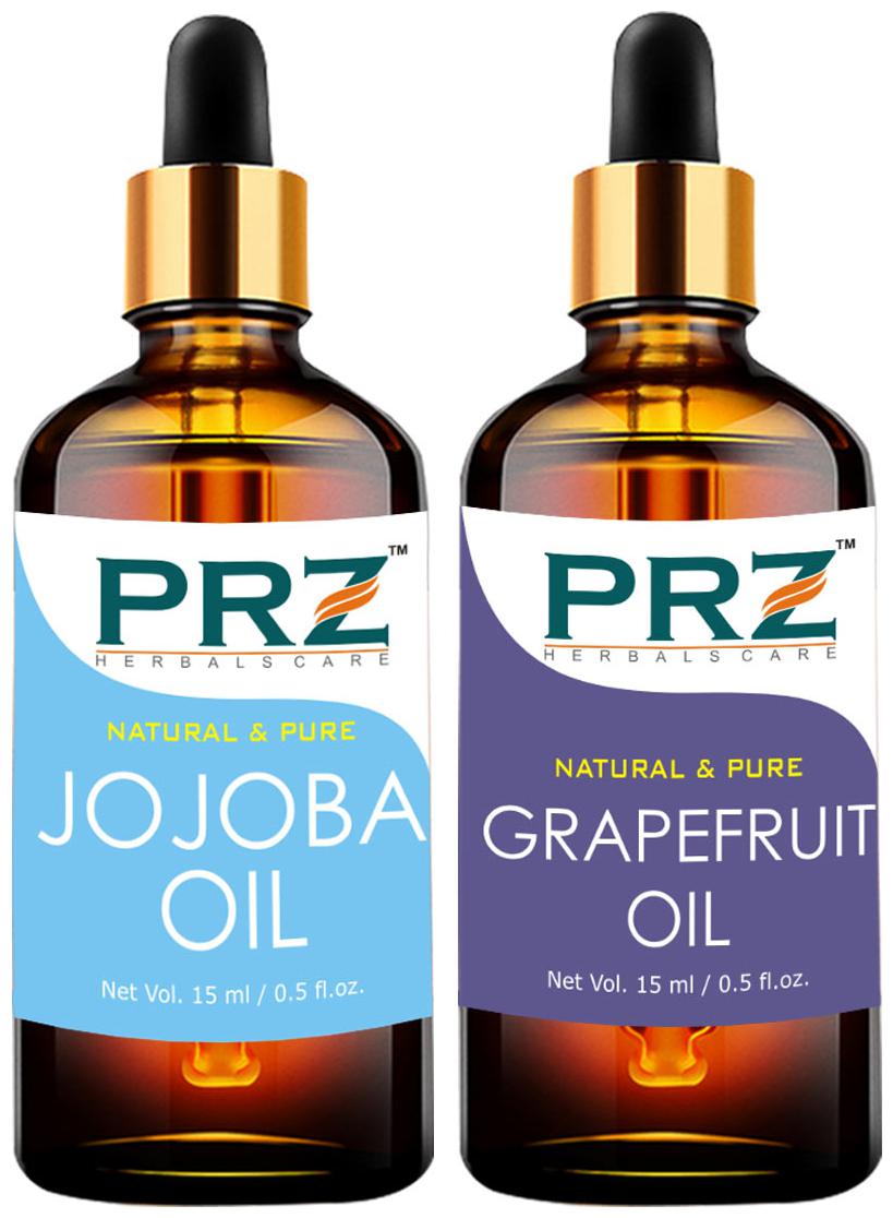 

PRZ Jojoba Oil Grapefruit Oil For Hair Growth Skin Care (Each 15 ml ) Pack of 2
