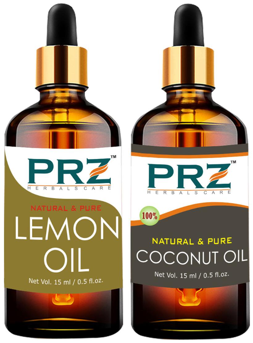 

PRZ Lemon Oil Extra Virgin Coconut Oil For Hair Growth Skin Care (Each 15 ml ) Pack of 2