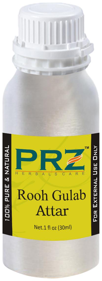 

PRZ Rooh Gulab Attar For Unisex Long Lasting Alcohol Free (30ml) - Pure Natural Premium Quality Roll-on Attar