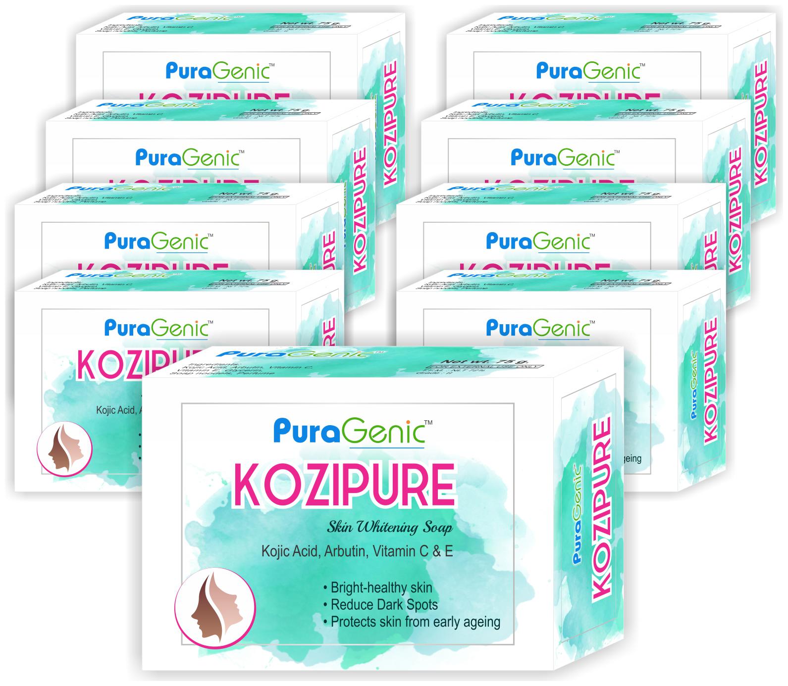 

PuraGenic Kozipure Skin Whitening Soap 75g - Pack of 9