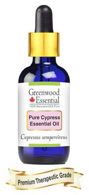 

Greenwood Essential Pure Cypress Essential Oil (Cupressus sempervirens) with Glass Dropper 100 Natural Therapeutic Grade Steam Distilled 10ml