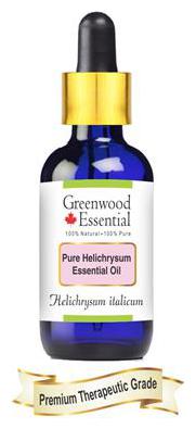 

Greenwood Essential Pure Helichrysum Essential Oil (Helichrysum italicum) with Glass Dropper 100 Natural Therapeutic Grade Steam Distilled 2ml