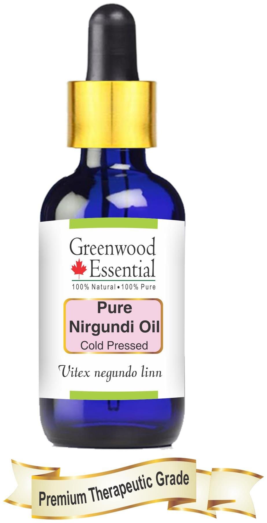 

Greenwood Essential Pure Nirgundi Oil (Vitex negundo linn) with Glass Dropper 100 Natural Therapeutic Grade 30ml