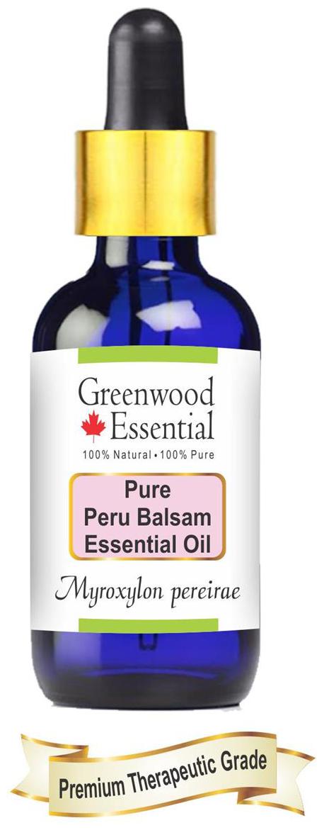 

Greenwood Essential Pure Peru Balsam Essential Oil (Myroxylon pereirae) with Glass Dropper 100 Natural Therapeutic Grade Steam Distilled 30ml