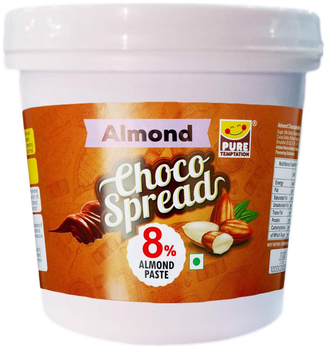 

Pure Temptation Premium Almond Flavoured Chocolate Choco Spread Jar 1 kg