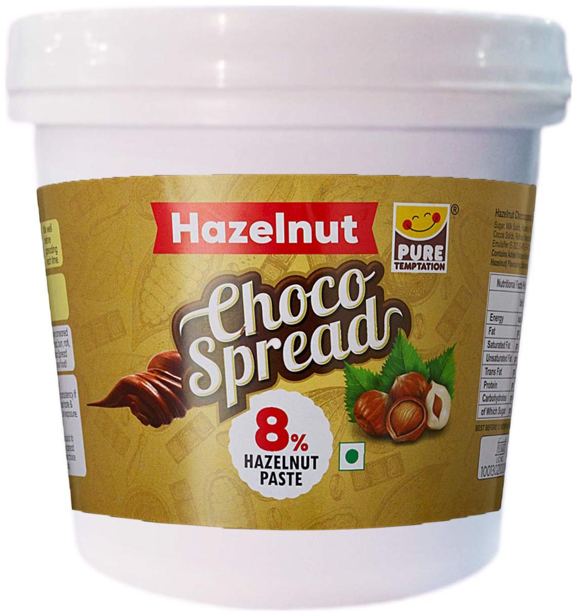 

Pure Temptation Premium Hazelnut Flavoured Chocolate Choco Spread Jar 1 kg