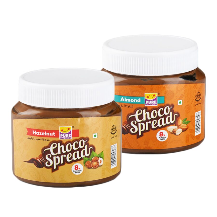 

Pure Temptation Premium Hazelnut Flavoured Chocolate Spread Almond Flavoured Chocolate Choco Spread 340g (Pack Of 2)
