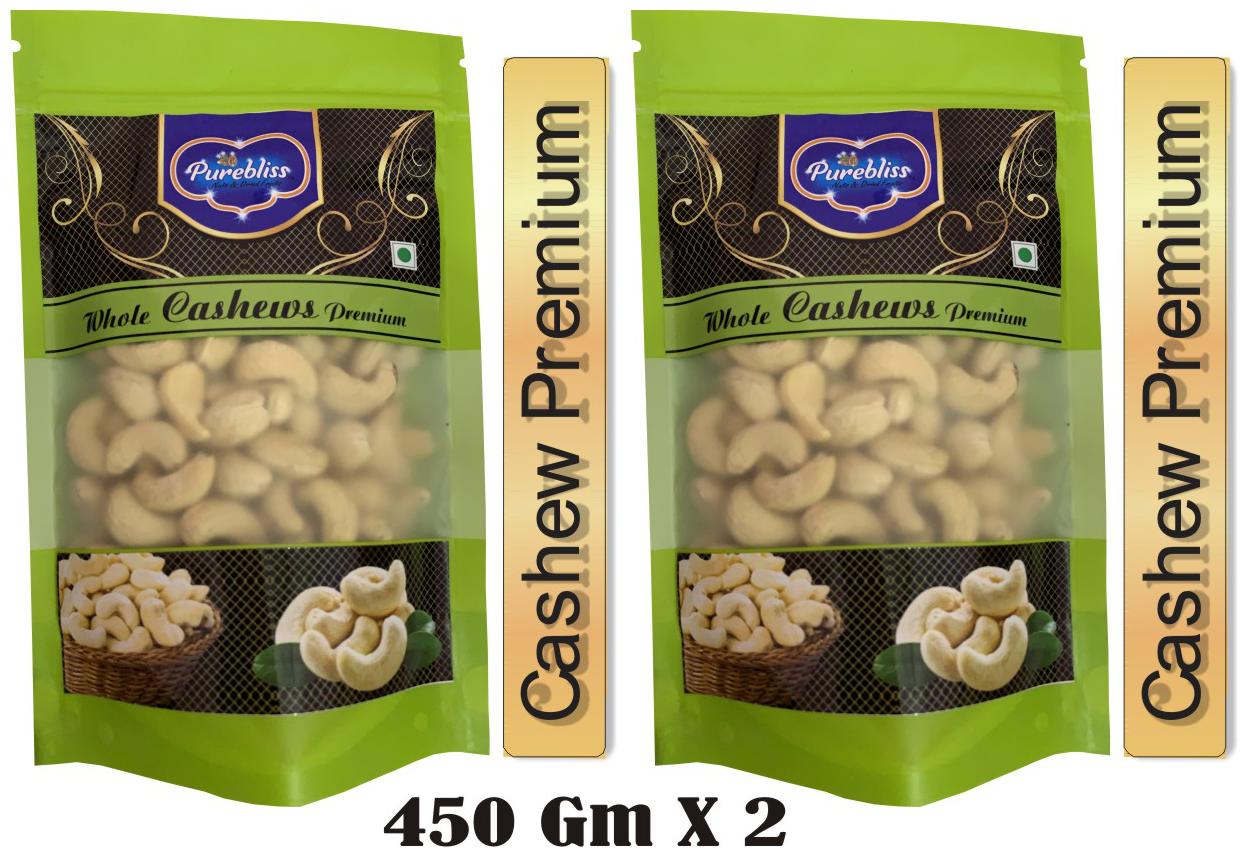 

Purebliss Dry Fruits Combo Cashew Premium Quality 450 g Each ( Pack of 2 )