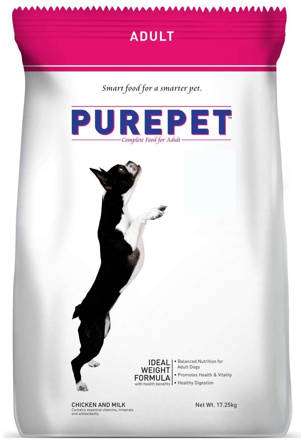 

Purepet Chicken and Milk Adult Dog Dry Food 17 25 kg
